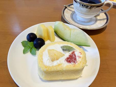 カフェのケーキセット カフェ,喫茶店,ケーキセットの写真素材