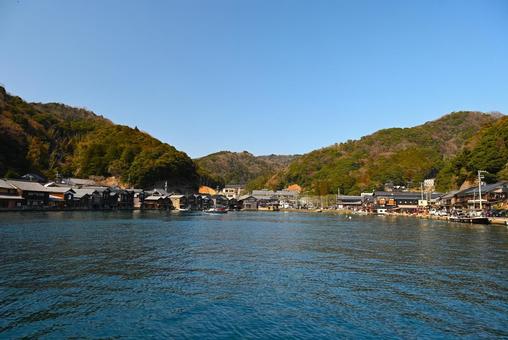 伊根の舟屋 04 舟屋,伊根,漁村の写真素材