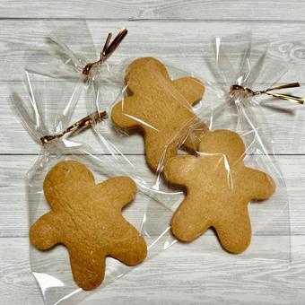 ジンジャーマンクッキー（ラッピング） ジンジャーマンクッキー,クッキー,スイーツの写真素材
