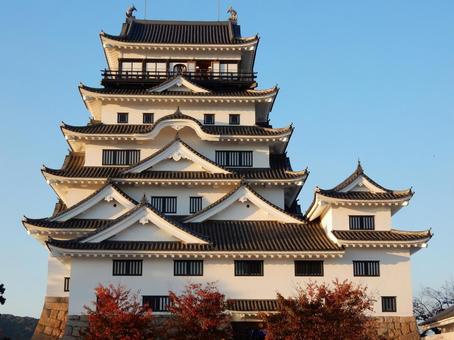 【風景写真】福山城が見える風景 福山城,天守閣,天守の写真素材