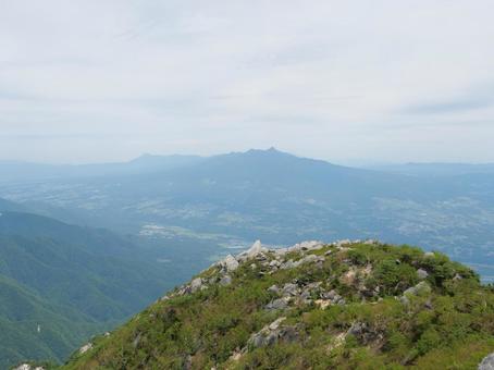地蔵ヶ岳から望む八ヶ岳 地蔵ヶ岳から望む八ヶ岳 お地蔵さん,鳳凰三山,オベリスクの写真素材