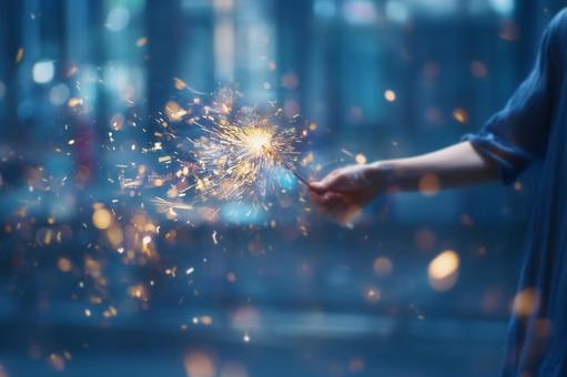 手持ち花火の写真