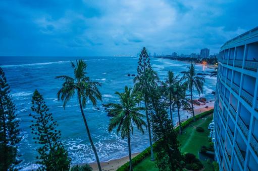 Colombo beach and cityscape, Sri Lanka, JPG