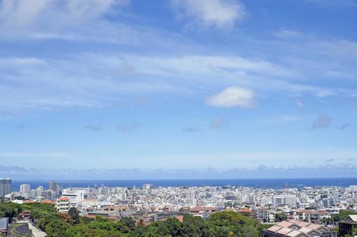 首里城、東のアザナからの絶景 首里城、東のアザナからの絶景 東のアザナ,那覇市,展望台の写真素材