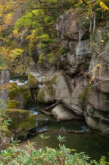 秋の磊々峡⑾ 秋,紅葉,磊々峡の写真素材