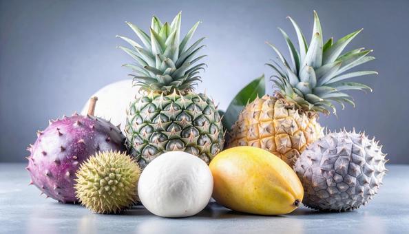 南国フルーツ　マンゴー、パイナップルの写真