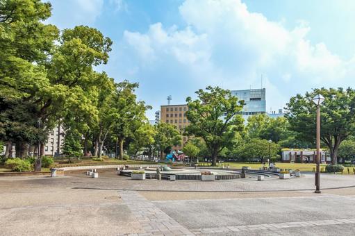 横浜公園の水の広場 横浜公園の水の広場の写真