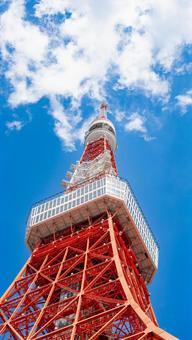 下から見た東京タワー 下から見た東京タワーの写真