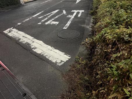 一時停止線 一時停止,止まれ,道路の写真素材