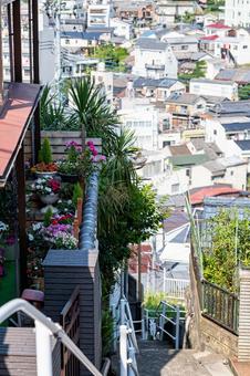 ［長崎県長崎市］坂道の街角 長崎,長崎市,坂道の写真素材