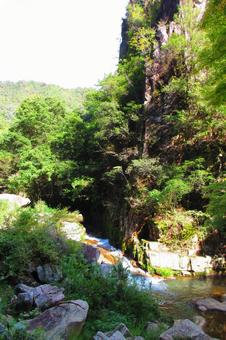 岡山県-豪渓-渓流 豪渓,渓谷,渓流の写真素材