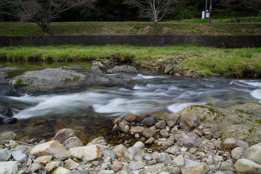 小川の流れ 川,流れ,風景の写真素材