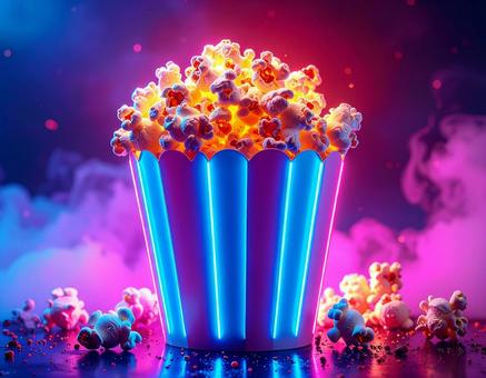 ネオンのポップコーン ネオンのポップコーンの写真