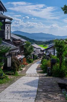 馬籠宿の坂 馬籠宿の坂の写真
