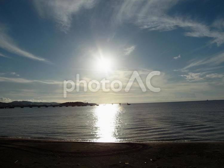 海岸からの風景 海岸,空,海の写真素材