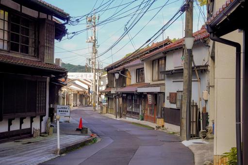 大田市の世界遺産・温泉津の温泉街 大田市の世界遺産・温泉津の温泉街 温泉津,世界遺産,石見銀山の写真素材