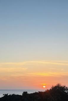 夏の夕暮れと海 夏の夕暮れと海の写真