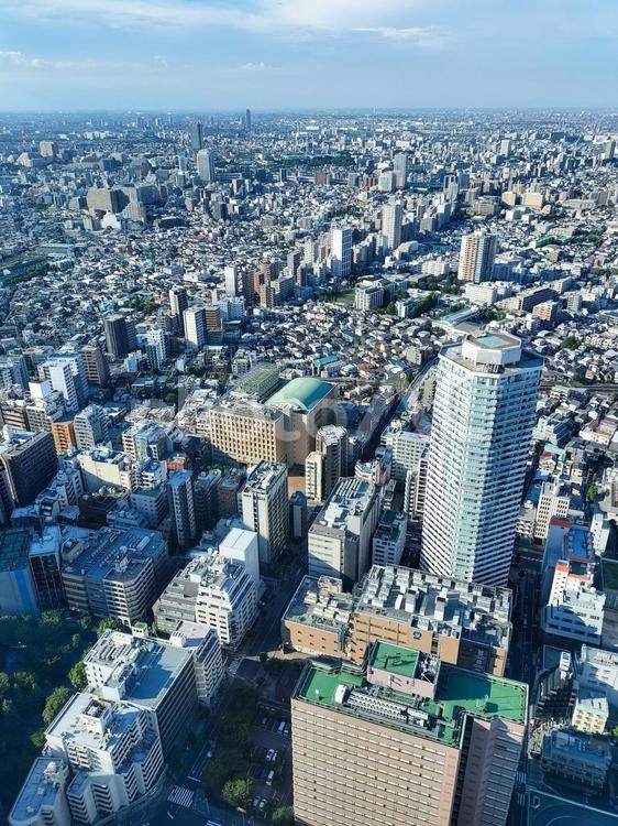 サンシャイン展望台より北方向の眺望 サンシャイン60展望台,てんぼうパーク,アーバンネット池袋ビルの写真素材