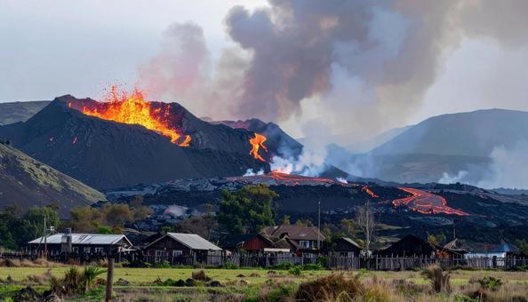 火山の噴火 火山の噴火の写真