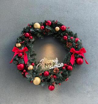 クリスマスリース クリスマスリース,クリスマス,オーナメントの写真素材