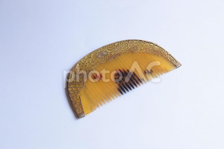 昭和時代に使われていた古い櫛　かんざし 櫛,簪,かんざしの写真素材