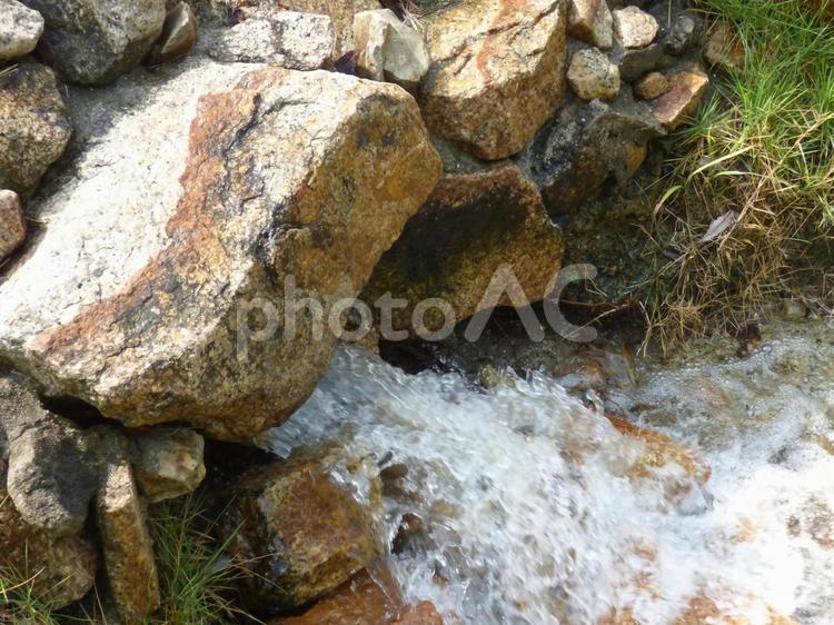 流れる水に癒される003 自然,流水,小川の写真素材