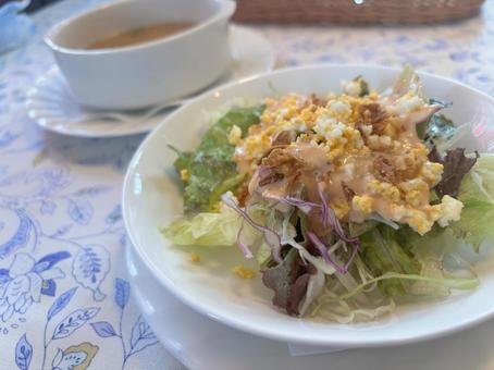 ランチ_サラダ_コンソメスープ ランチ_サラダ_コンソメスープ ランチ,サラダ,スープの写真素材