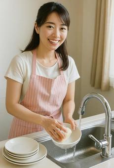 皿洗い 皿洗いの写真