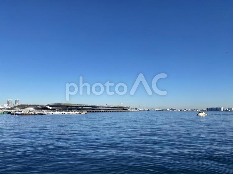 横浜の景色 海,横浜,景色の写真素材