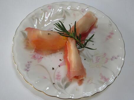 柿の生ハム巻き  ０１ 柿の生ハム巻き,柿,生ハムの写真素材