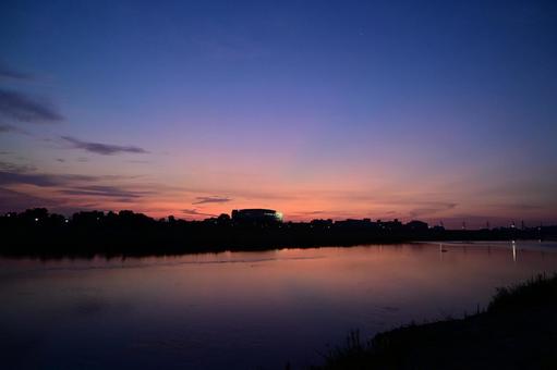 Photo, breaking dawn, early morning, sunrise, 