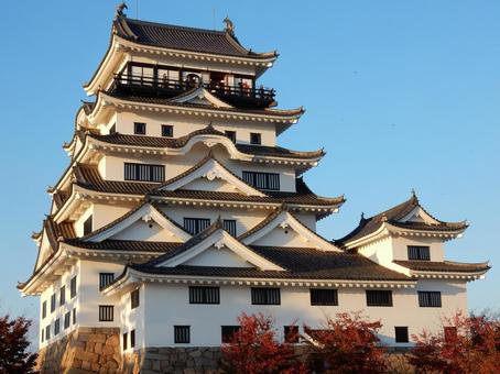 【風景写真】福山城が見える風景 福山城,天守閣,天守の写真素材