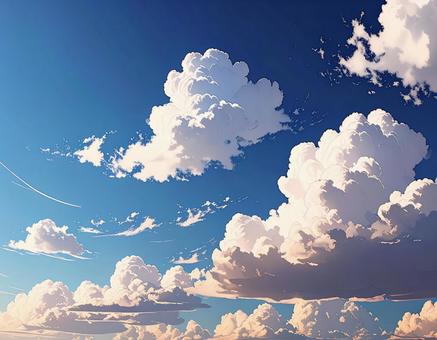 青空と雲 青空と雲の写真
