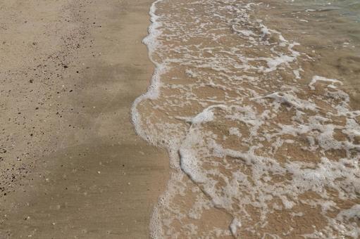 砂浜と波打ち際 砂浜と波打ち際 角島,角島大橋,山口の写真素材