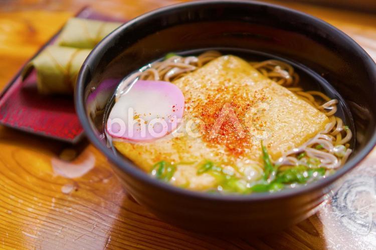 きつねそば　柿の葉寿司 そば,定食,ランチの写真素材