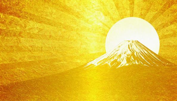 富士山 金色の紙の質感のある背景 富士山 金色の紙の質感のある背景の写真