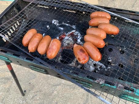 2025.08 BBQウィンナー1 2025.08 BBQウィンナー1 焼き目,ウィンナー,bbqの写真素材