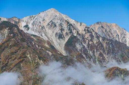 八方尾根の紅葉 八方尾根,長野,白馬の写真素材