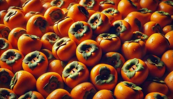 Image background of a large amount of persimmons 1, persimmon, it's filled to the brim., up, JPG