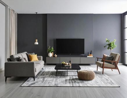 モダンなリビングルームのインテリアの写真