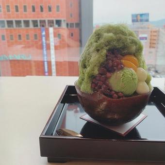 かき氷 かき氷 かき氷,抹茶,夏の写真素材