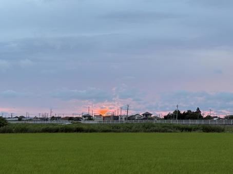 夕日 夕日 夕日,景色,空の写真素材