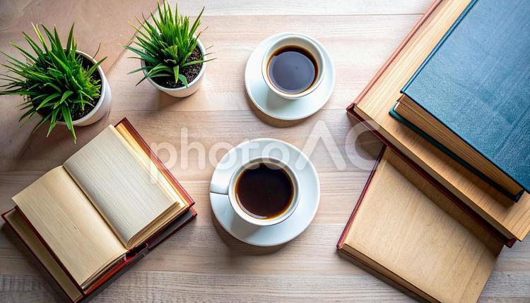 コーヒーのある風景 コーヒー,ドリンク,ホットの写真素材