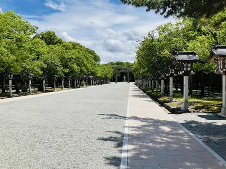 Photo, kashihara shrine, kashihara city, nara prefecture, a shrine, 