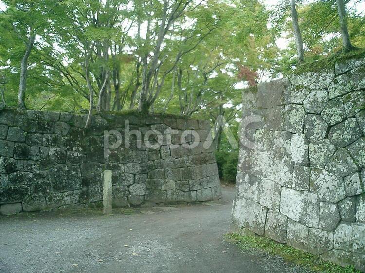 岡城貫木門跡 岡城の写真素材