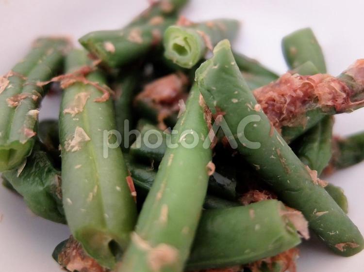 いんげんの和え物 いんげん,豆,和食の写真素材