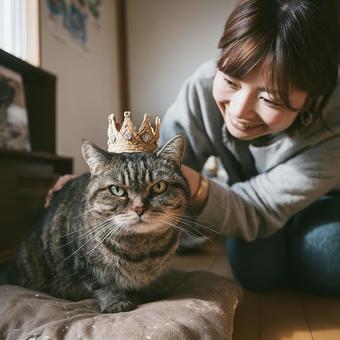 冠姿も完璧!最高の推し猫 冠姿も完璧!最高の推し猫の写真