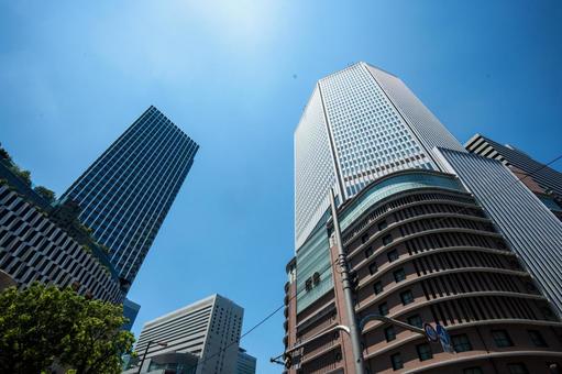 阪急百貨店と阪神百貨店 阪急百貨店と阪神百貨店 阪急百貨店,阪神百貨店,大阪の写真素材