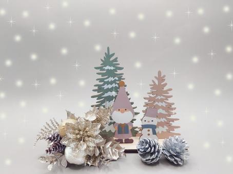 サンタとスノーマン サンタとスノーマン サンタ,サンタクロース,スノーマンの写真素材