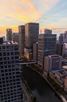 都市景観 都市景観 ステーションワン,淀屋橋,大阪の写真素材